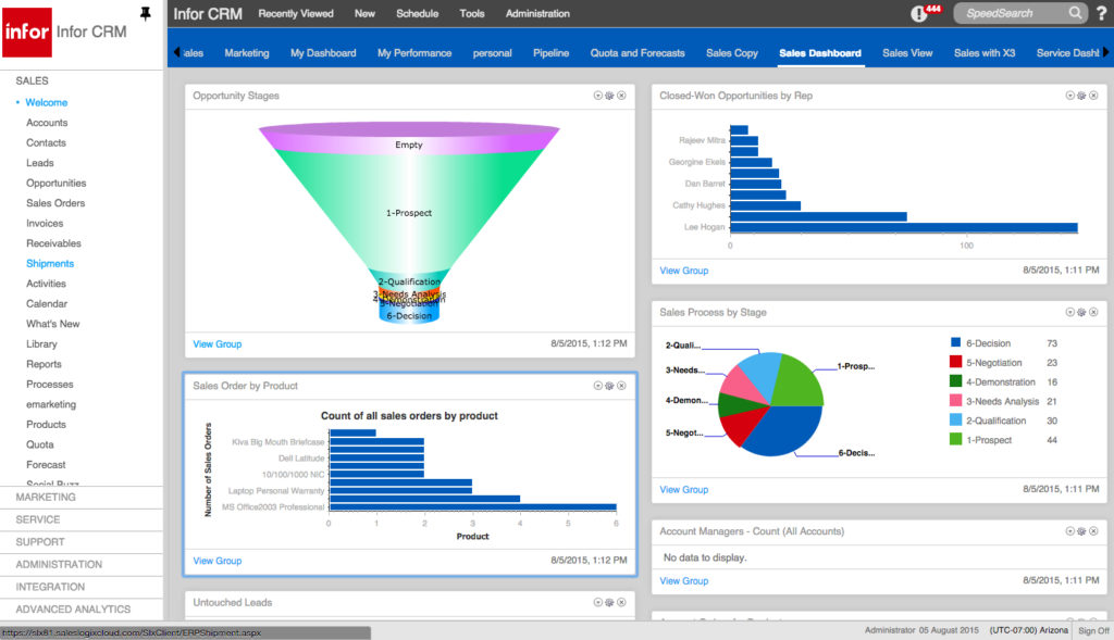 Infor CRM Sales Funnel Management