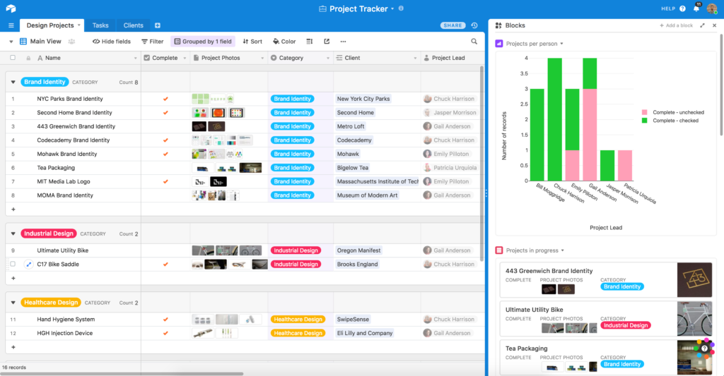 Airtable Project Tracker for Resources