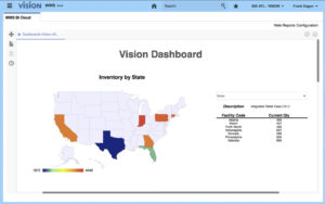 Vision Dashboard Displaying Inventory by States