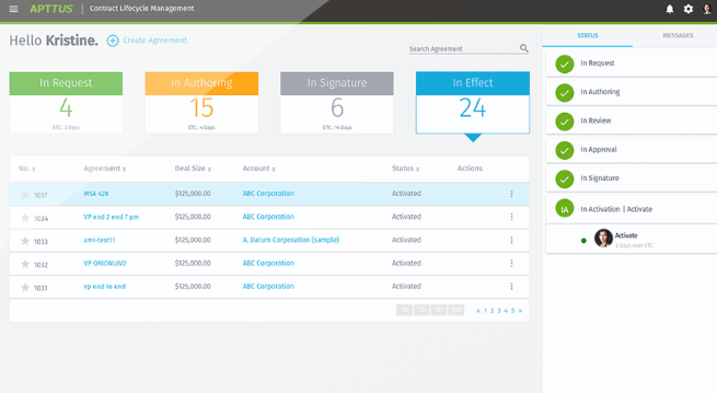 apttus ERP contract management