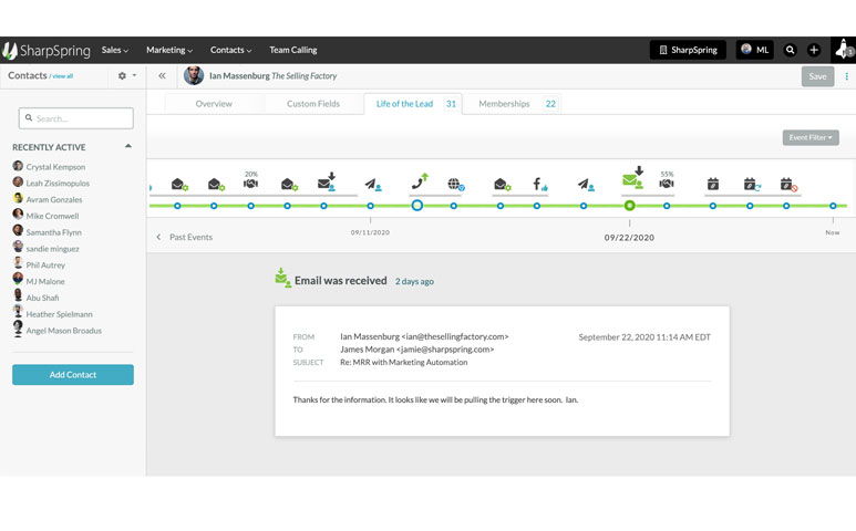 Email Tracking in SharpSpring