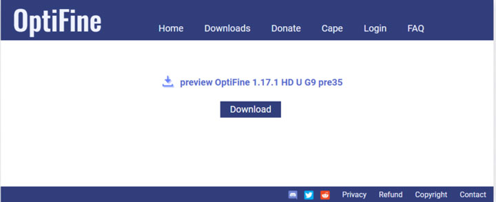 OptiFine Download Page