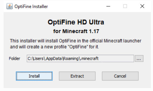 OptiFine Windows Installer