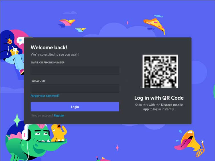 Logging into Discord Account