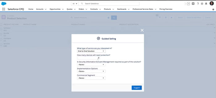 Guided Selling salesforce CPQ