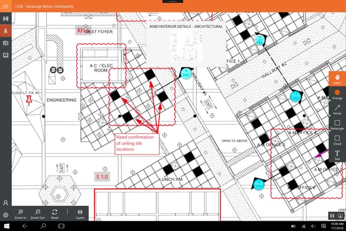 Adding notes to Blueprints in Procore