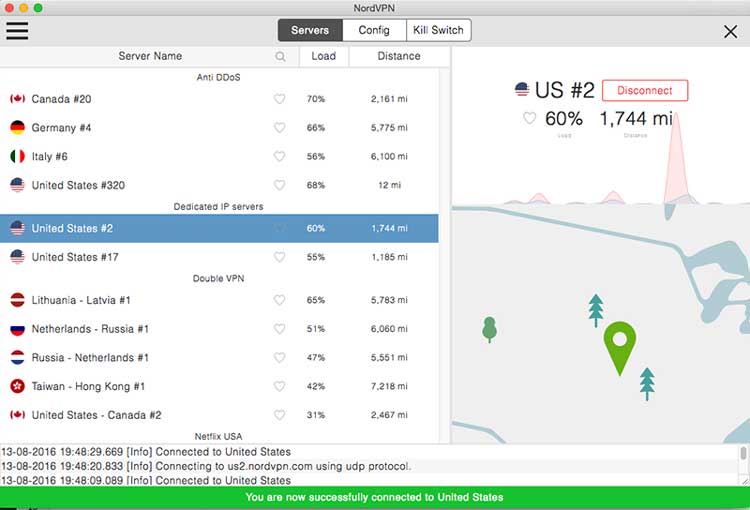 Using NordVPN to Select Desired IP Location