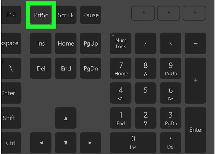 Taking screenshot in Dell System Using PrtSc