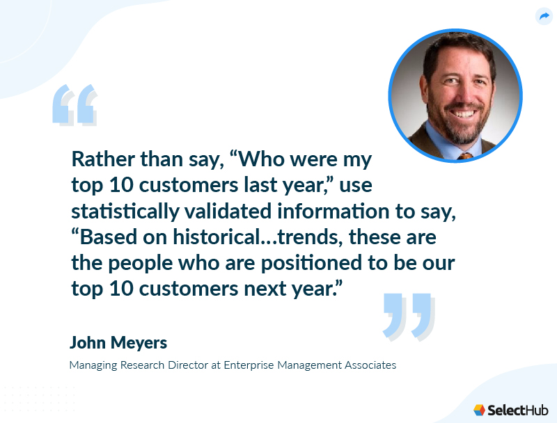 John Meyers Quote on Business Intelligence vs Business Analytics