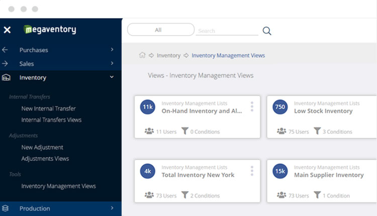 Megaventory purchase, sales, inventory and shipping management