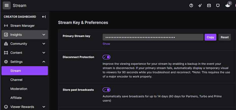 Stream Key