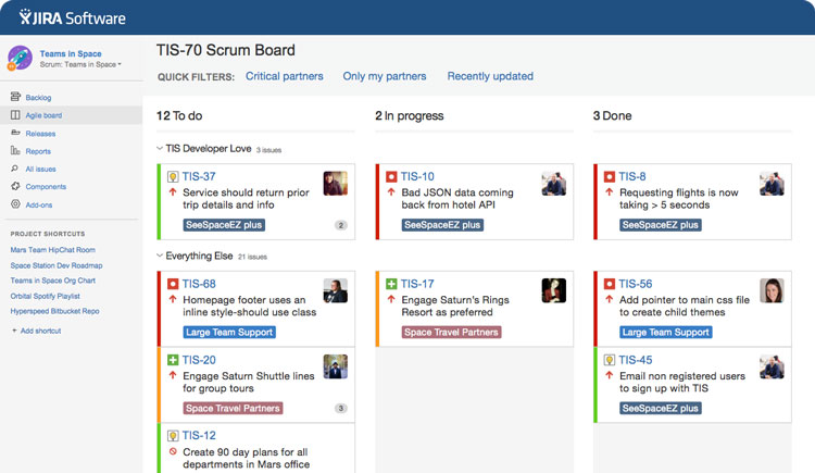 Jira board screenshot