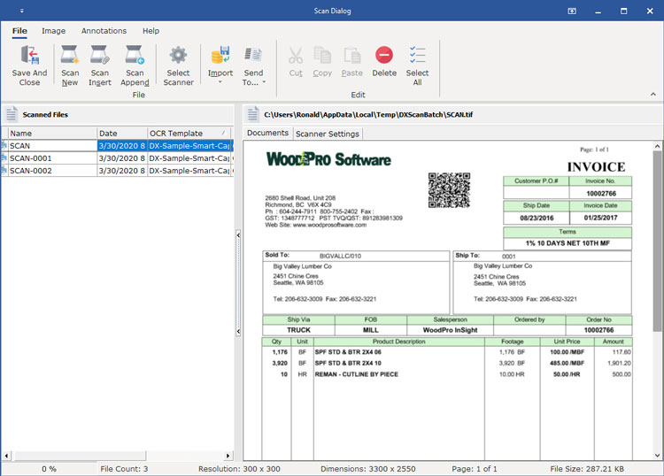 Docuxplorer OCR Batch Scanning