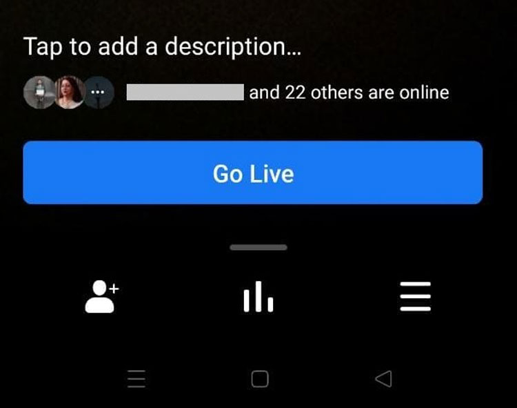 FB Mobile Go Live Button