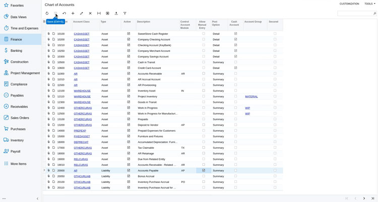 Financial Accounts Management Module in Acumatica