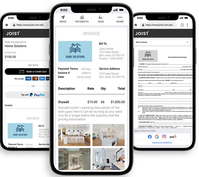 Creating Invoices in Mobile with Joist