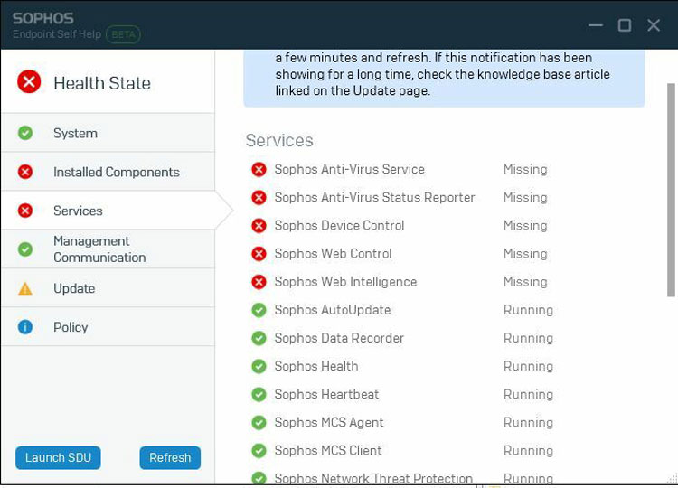 List of Active Applications in Sophos