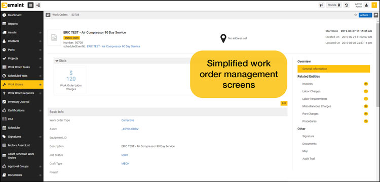 eMaint Work Order Management