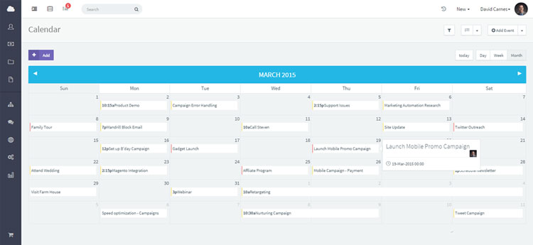 Agile CRM Calendar