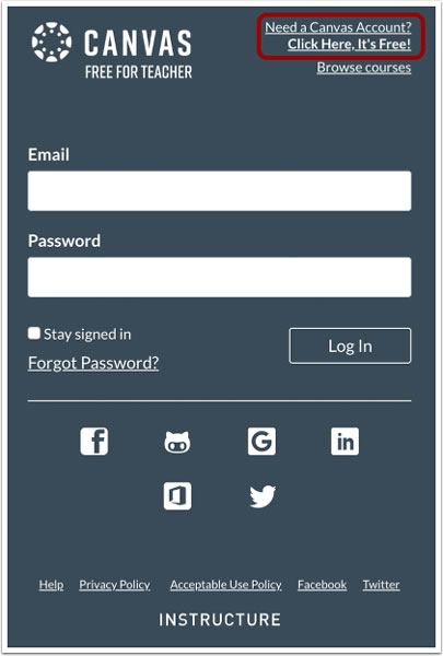 Canvas FFT Login Page