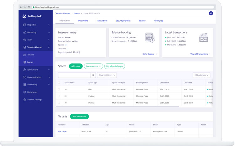 Building Stack Lease Management