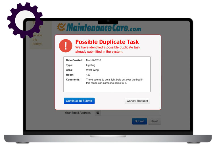 Maintenance Care Duplicate Task Checker