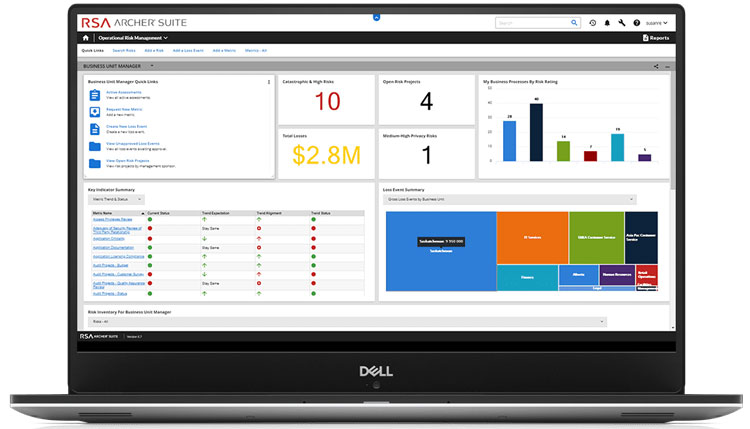 RSA Archer Dashboard