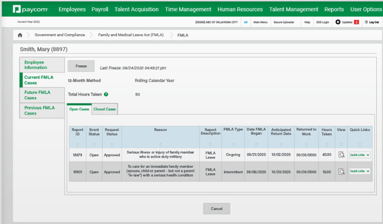 Paycom Compliance Management