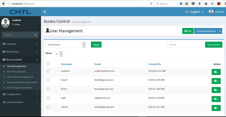 CHTL User Management