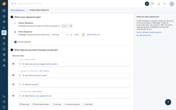 Sales Sequence Management in Freshsales