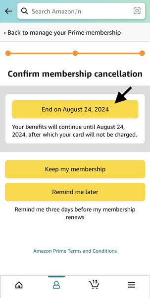 Select Membership End Date