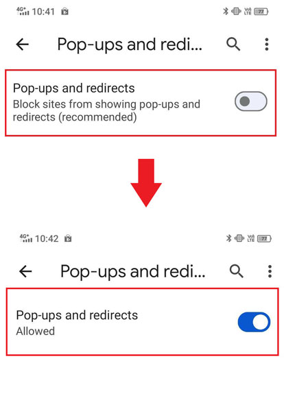 Chrome Pop-ups and Redirects