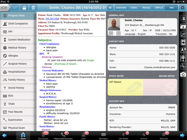 medical records in eClinicalWorks