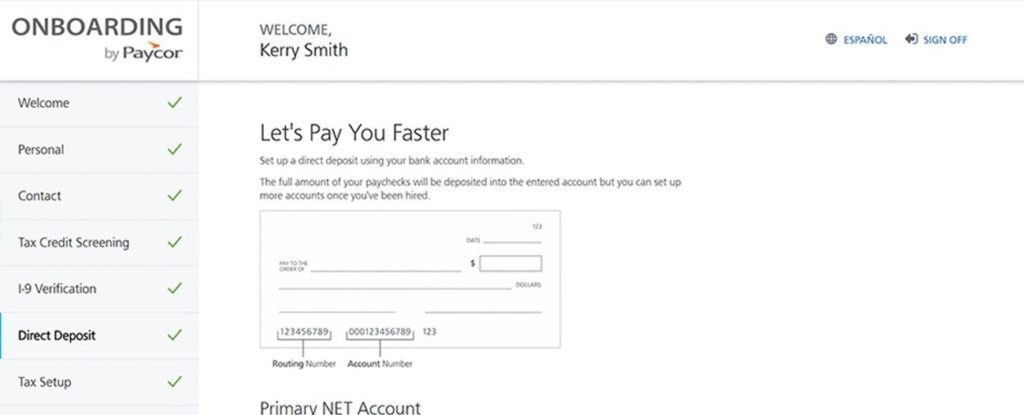 Paycor Direct Deposit