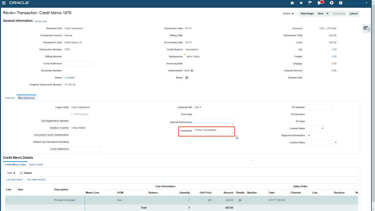 Oracle Cloud ERP