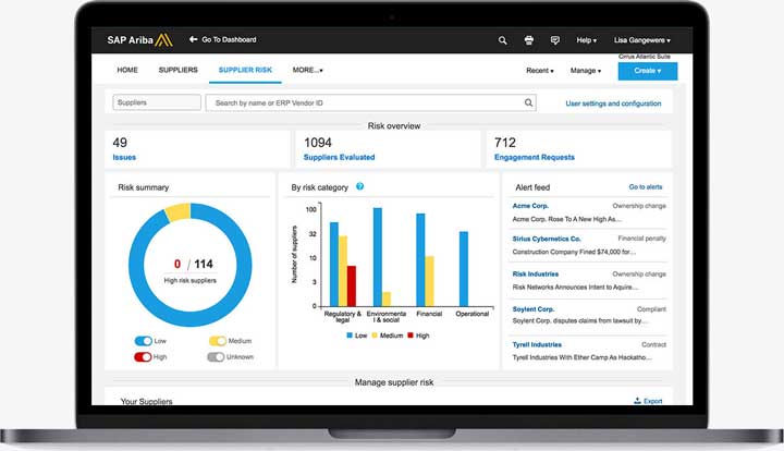 Assessing Supplier Risk using SAP Ariba