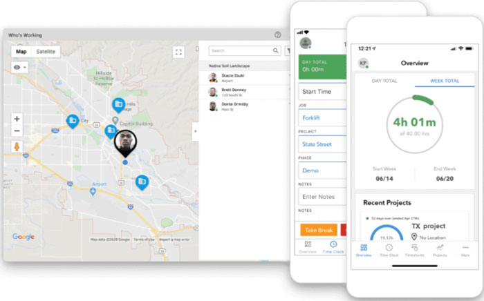 QuickBooks Time GPS and Tracking Dashboards