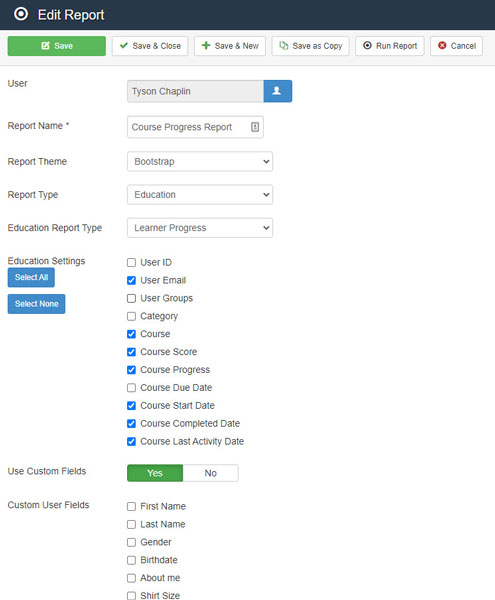 Learner Progress Tracking in Tovuti