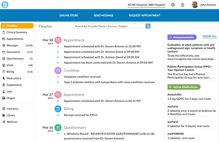 Hospital Business Intelligence Patient Portal