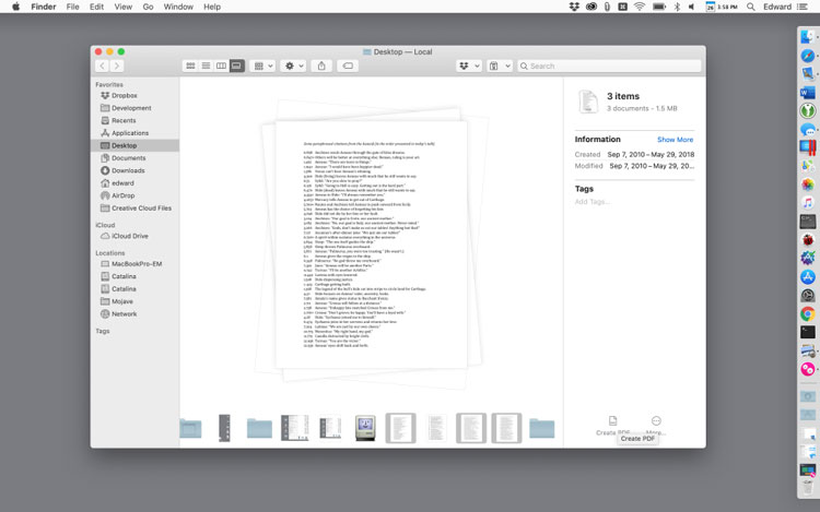 Merging PDF Files using Finder on MAC