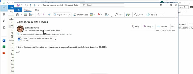 Open Message in New Tab in Outlook