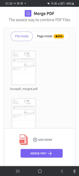 Uploading files in Small PDF Using Android Mobile