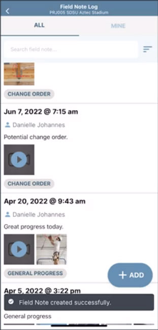 Field Log Management with eSUB