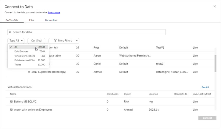 Connect to External Data Source Tableau