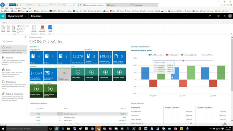 Dynamics 365 Finance and Accounting Module