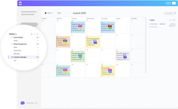 ClickUp Content Calendar