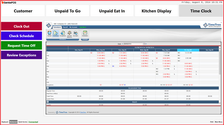 Timetrex Attendance and Time Tracking Module