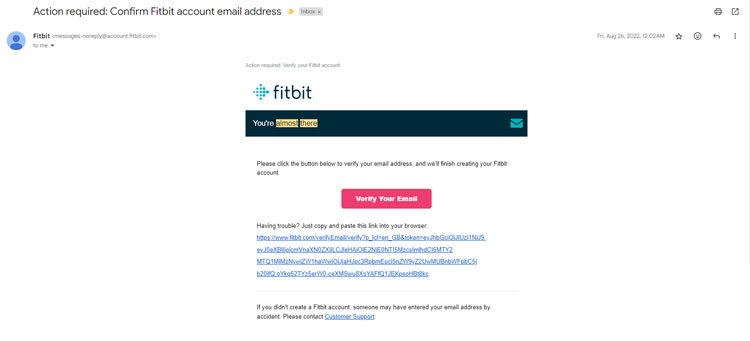 Email Verification Link Email Example