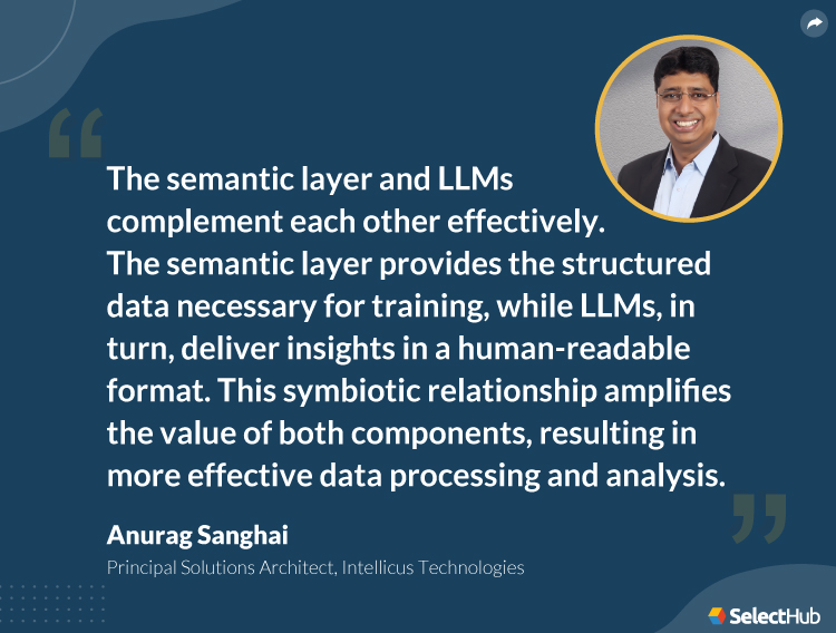 Anurag Sanghai Quote on Semantic Layers and LLMs